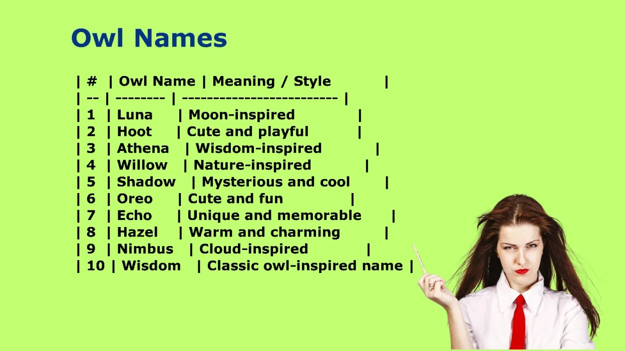 Famous, Cute & Cool Owl Names