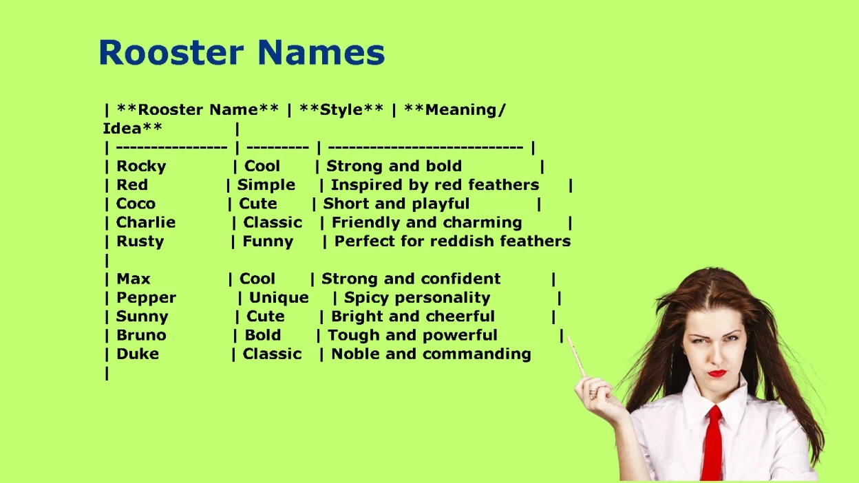 Rooster Names: Funny, Cool, Cute, Strong & Unique Ideas